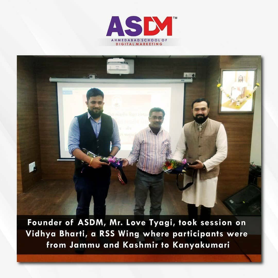 MR. LOVE TYAGI, FOUNDER OF ASDM TOOK A SESSION ON VIDHYA BHARTI, A RSS WING
